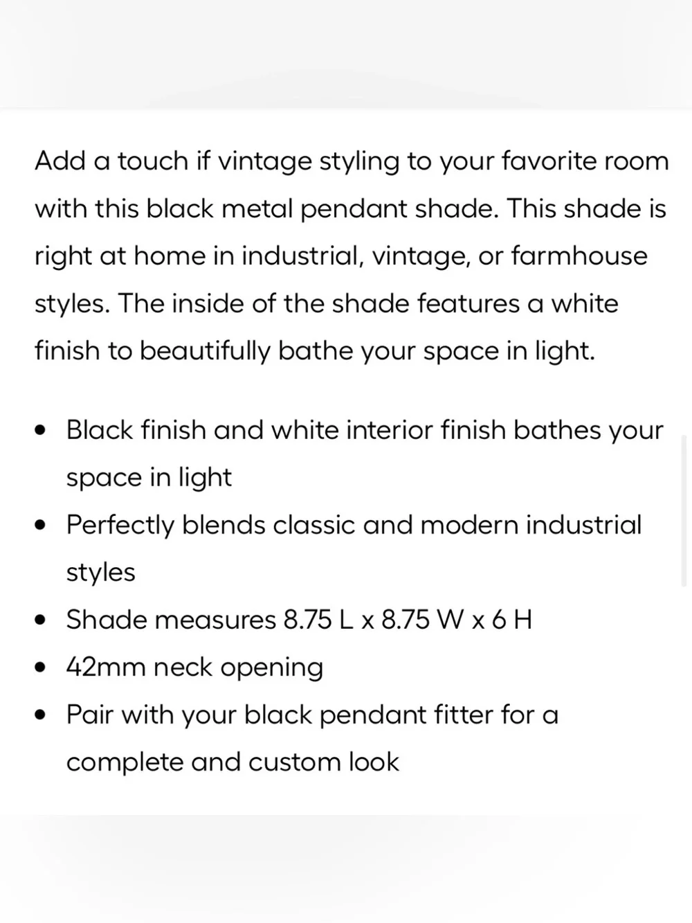 Matte Black Bathroom Vanity Light SHADES ONLY (SET OF 3)